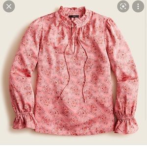 NWT JCrew Pink Paisley Blouse